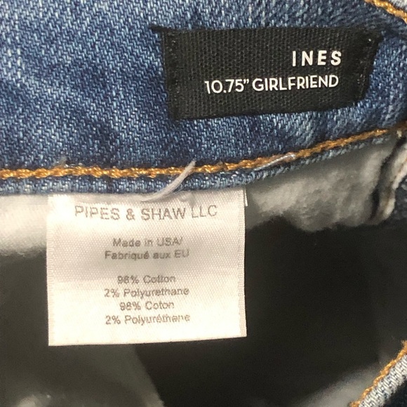 Veronica Beard Jeans Women's 24 Ines 10.75" Girlfriend in Pipeline Wash Frayed - Picture 3 of 7